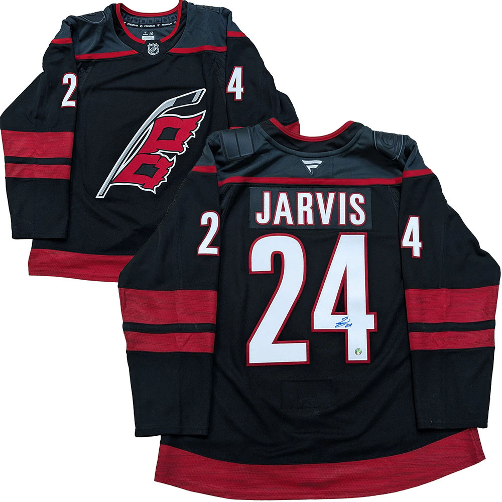 Seth Jarvis Autographed Carolina Hurricanes Pro Jersey