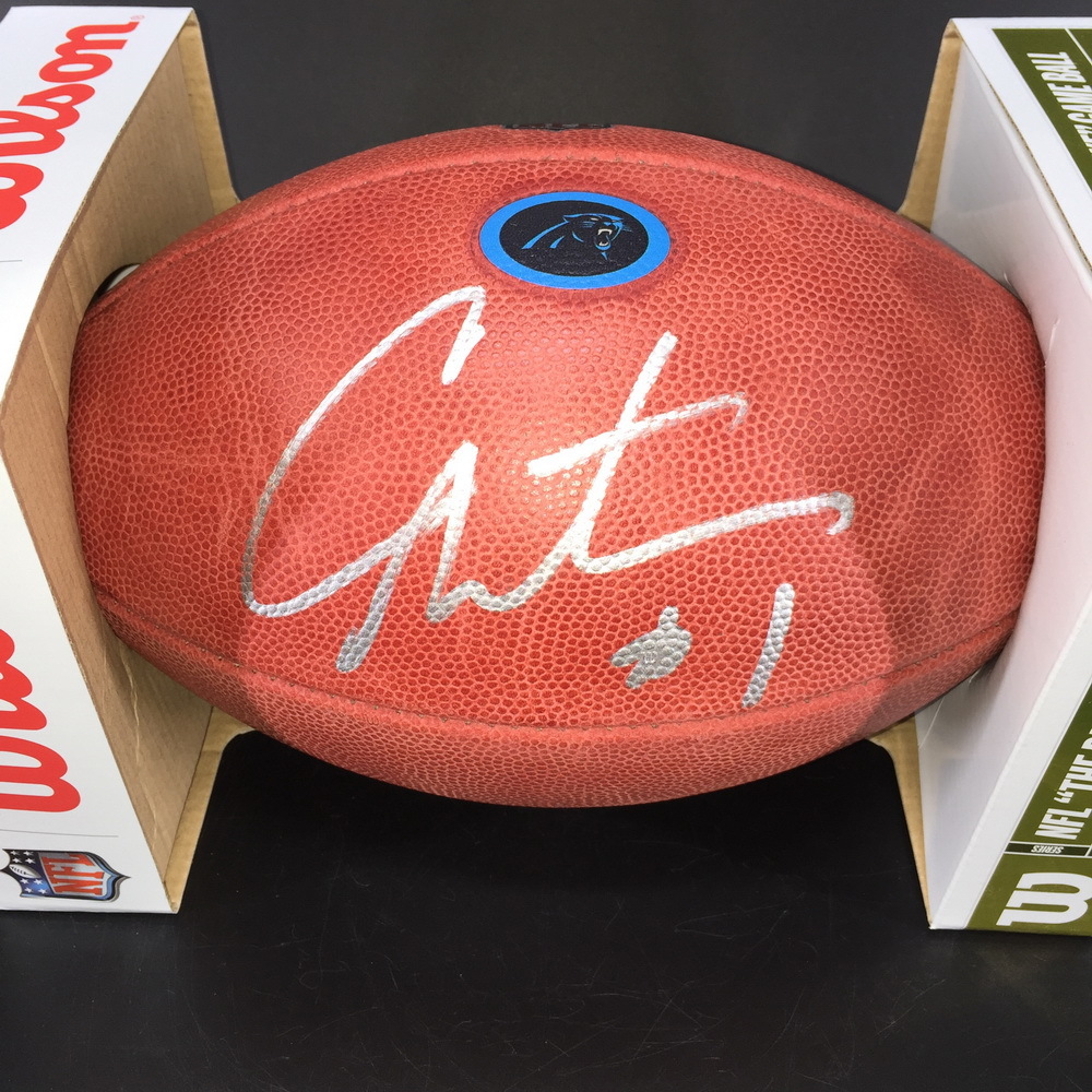 cam newton autographed football