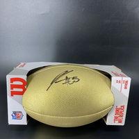 NFL - Titans  JC Latham  Signed Gold Composite Football