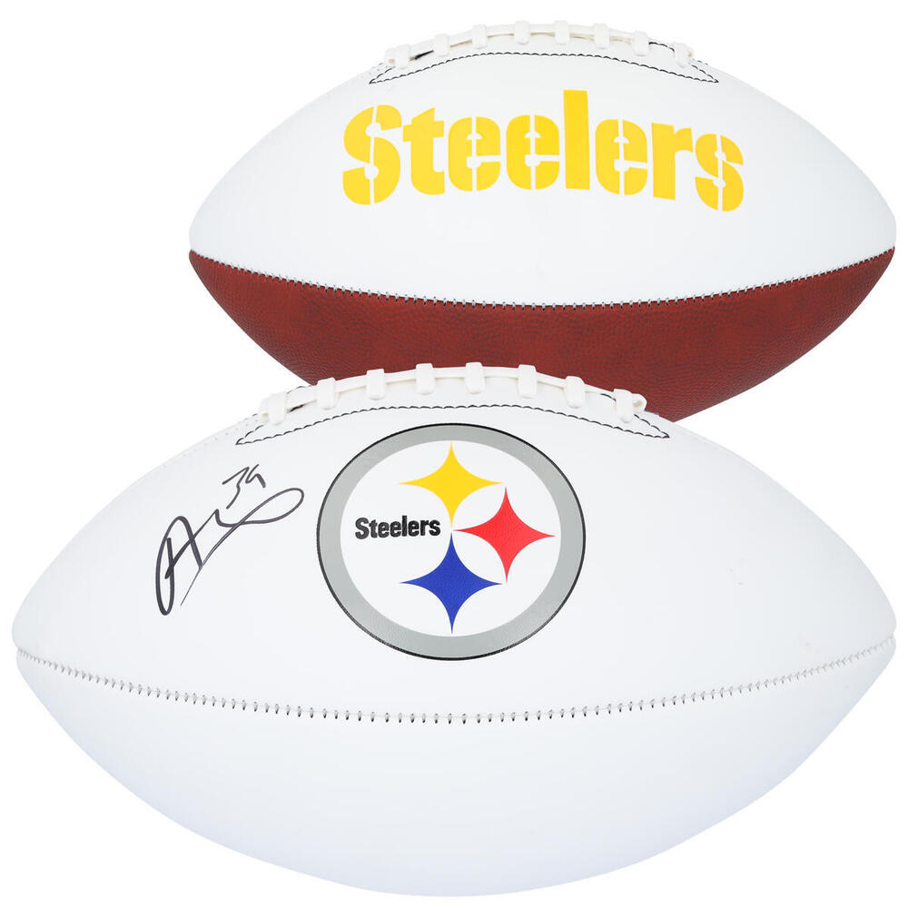 Alex Nedeljkovic Pittsburgh Penguins Autographed Pittsburgh Steelers White Panel Football