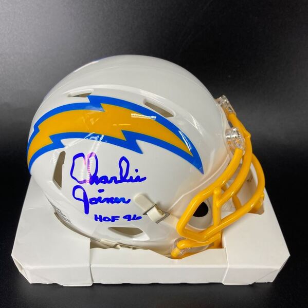 HOF - Chargers Charlie Joiner Signed Mini Helmet