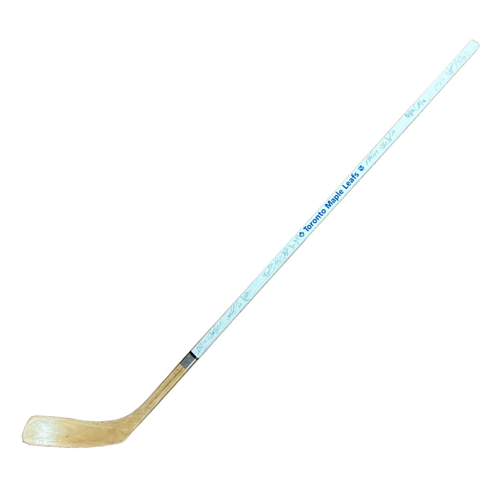 Toronto Maple Leafs Multi-Signed Wooden Stick (1996-98) - Sundin, Gilmour, Domi & More
