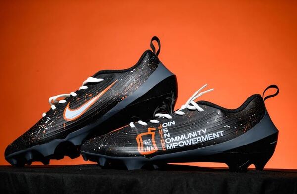 MCMC - Bengals Cam Taylor-Britt Custom Cleats 2025 Season Size14 Proceed...