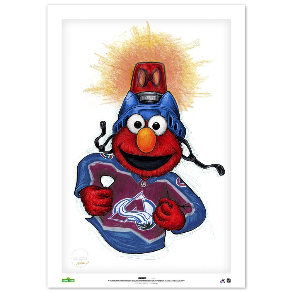Elmo Loves Goals! x Colorado Avalanche Limited Edition Print by S. Preston