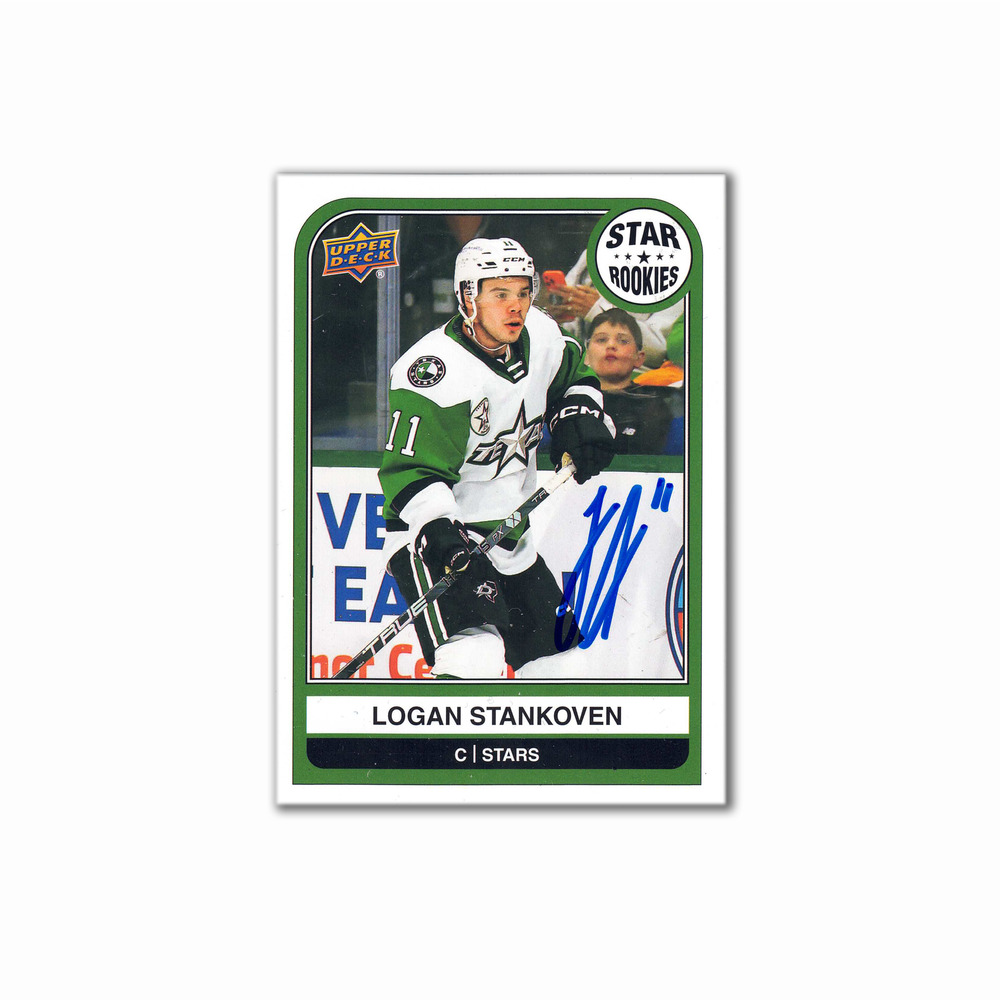 2023-24 UD Star Rookies #123 LOGAN STANKOVEN Autographed Rookie Card