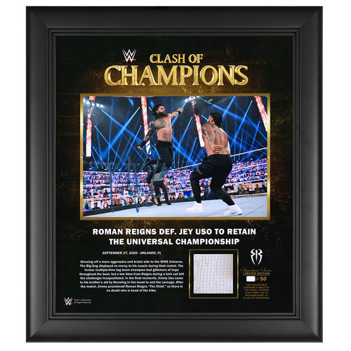 Roman Reigns SIGNED Clash of Champions Signature Series Limited Edition Frame (Random Number)