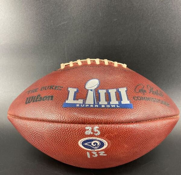 NFL - Super Bowl LIII Game Used Football Rams Offense/Patriots Defense