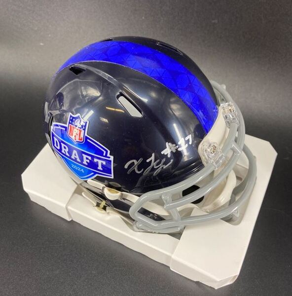 NFL - Panthers Xavier Legette Signed NFL Draft Mini Helmet