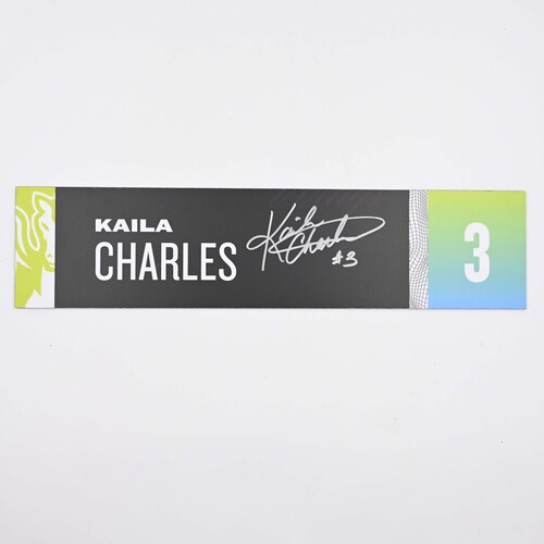 Image of Charles, Kaila - Dallas Wings - Locker Room Nameplate - Autographed - 2025 WNBA Season