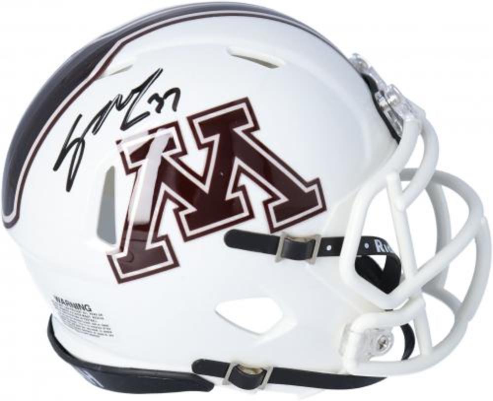 Casey Mittelstadt Buffalo Sabres Autographed Minnesota Golden Gophers White Mini Helmet - NHL Auctions Exclusive