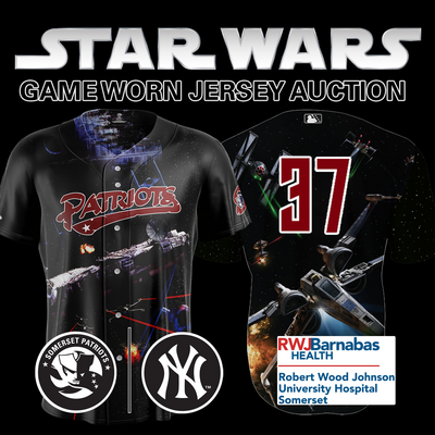 Pitcher Hayden Merda #37, Size 48 (XL), Game-Worn and signed Star Wars Jersey
