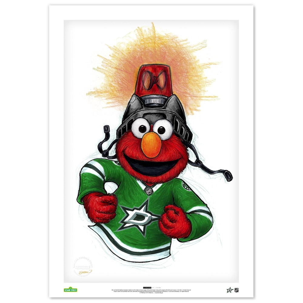 Elmo Loves Goals! x Dallas Stars Limited Edition Print by S. Preston