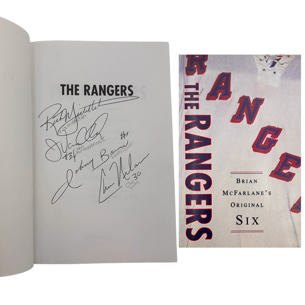 New York Rangers Legends Multi-Signed Brian McFarlane Original Six Softcover Book