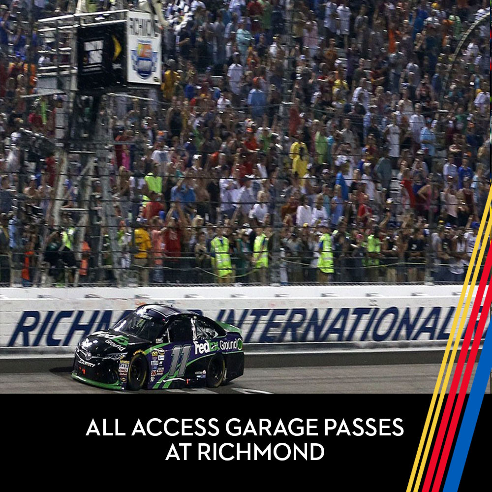 All Access Garage Passes at Richmond Raceway for the entire race weekend!