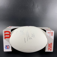 NFL - Dolphins Garrett Nelson Signed White Composite Football