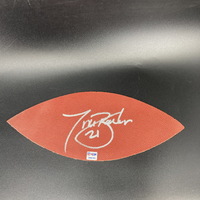 NFL - Giants Tiki Barber Signed Leather Panel