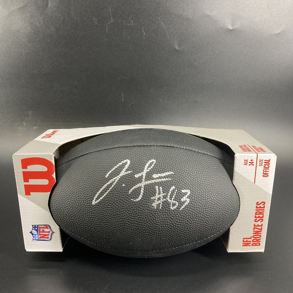 NFL - Commanders Jaylin Lane Signed Black Composite Silver Series Football