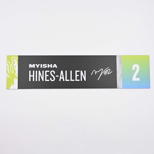 Image of Hines-Allen, Myisha - Dallas Wings - Locker Room Nameplate - Autographed - 2025 WNBA Season