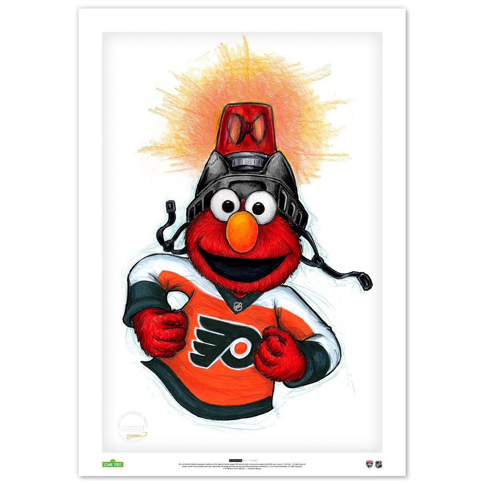 Elmo Loves Goals! x Philadelphia Flyers Limited Edition Print by S. Preston