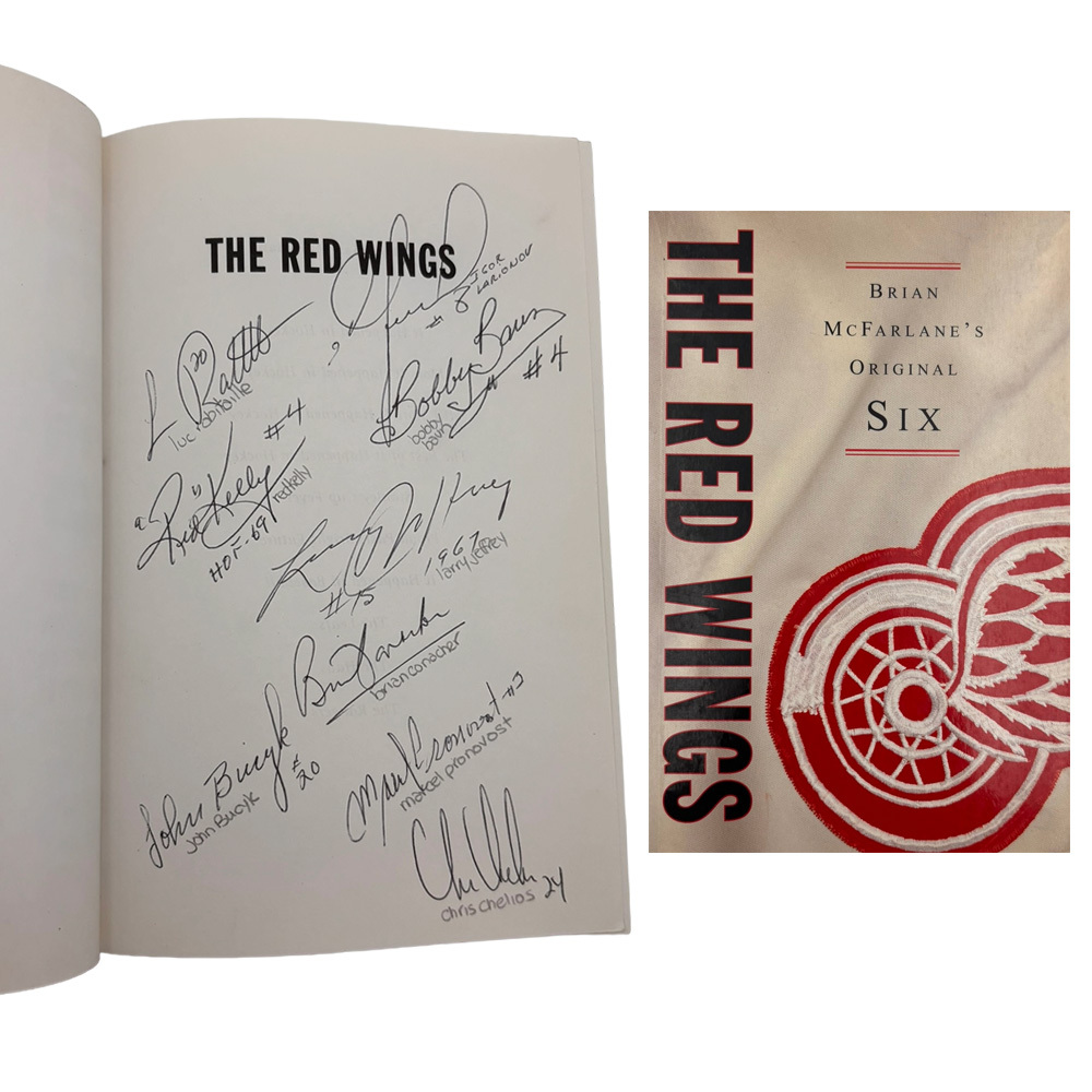 Detroit Red Wings Legends Multi-Signed Brian McFarlane Original Six Softcover Book