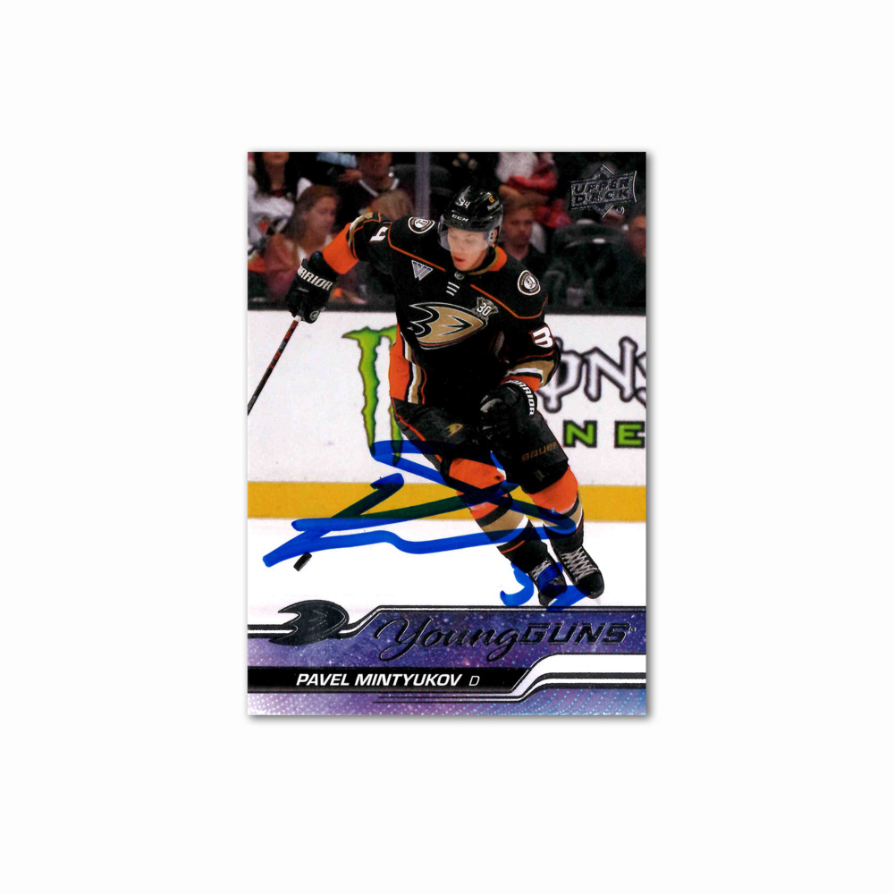 Pavel Mintyukov Autographed Anaheim Ducks Young Guns Hockey Card