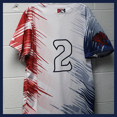 #2 Patriotic Rumble Ponies Game Worn Jersey Size 46 (Ronny Mauricio)