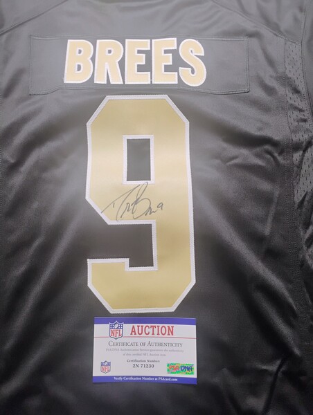 NFL - Saints Drew Brees Signed Jersey Size L