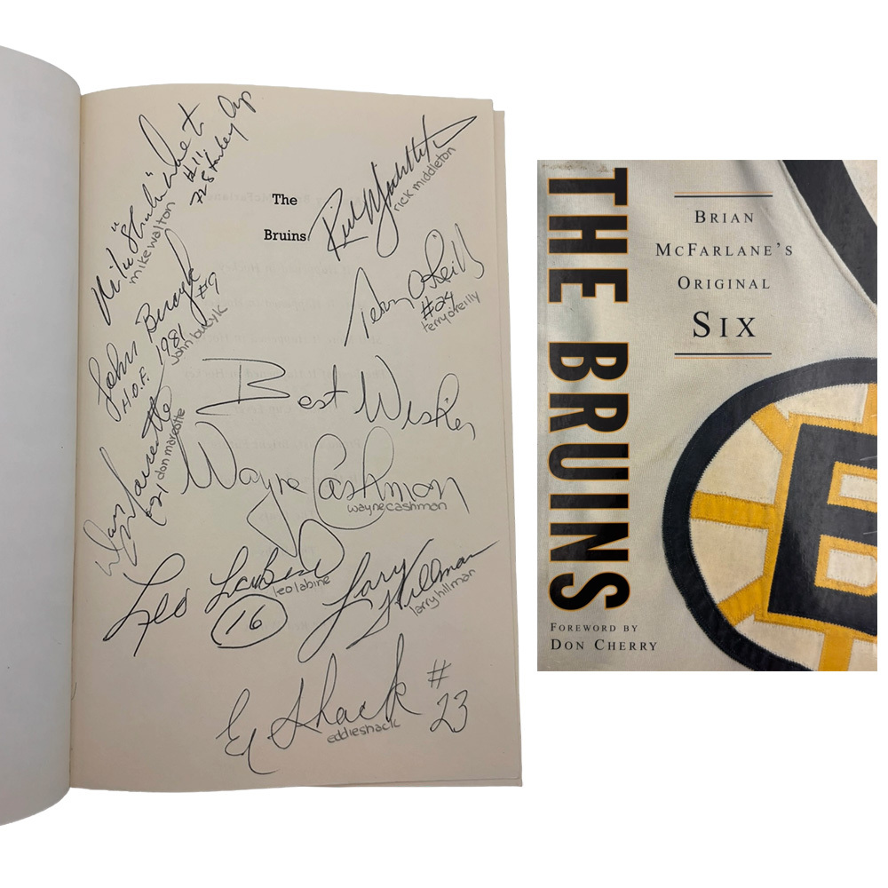 Boston Bruins Legends Multi-Signed Brian McFarlane Original Six Softcover Book