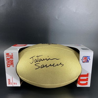 NFL - Panthers Ja'Tavion Sanders Signed Gold Composite Football