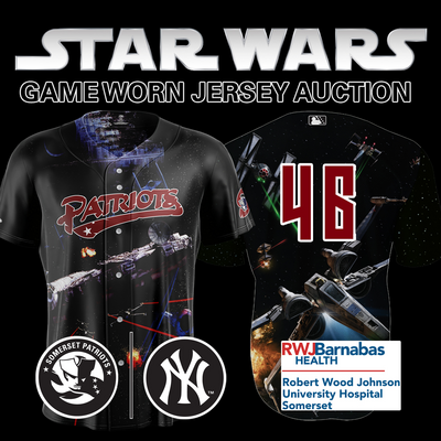 Pitching Coach Pete Larson #46, Size 48 (XL), Game-Worn and signed Star Wars Jersey