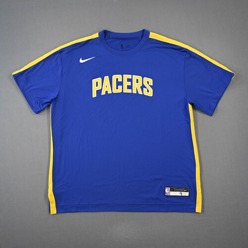 Image of McConnell, T.J. - Indiana Pacers - Game-Issued City Edition Short-Sleeved Shooting Shirt - 2021-22 NBA Season