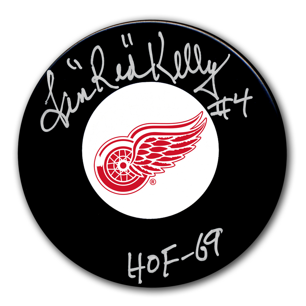 Red Kelly Detroit Red Wings HOF Autographed Puck