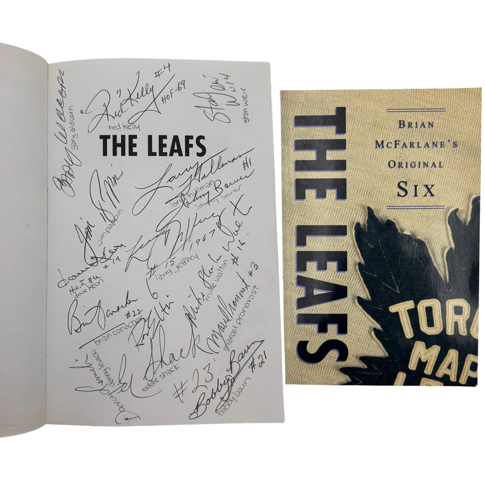 Toronto Maple Leafs Legends Multi-Signed Brian McFarlane Original Six Softcover Book