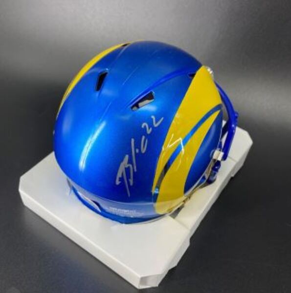 NFL - Rams Blake Corum Signed Mini Helmet