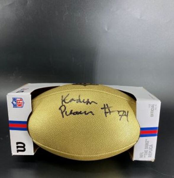 NFL - Dolphins Kadyn Proctor Signed Gold Composite Football