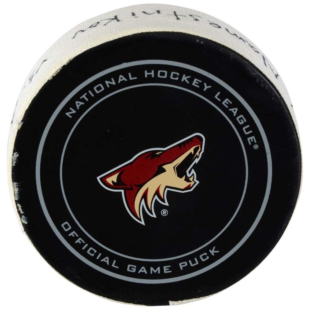 Vladislav Namestnikov Tampa Bay Lightning GameUsed Goal Puck vs