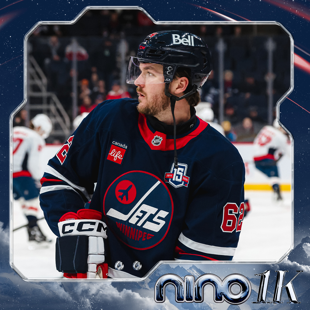 Dylan Samberg #54 Warmup Worn Nino Niederreiter Commemorative Jersey