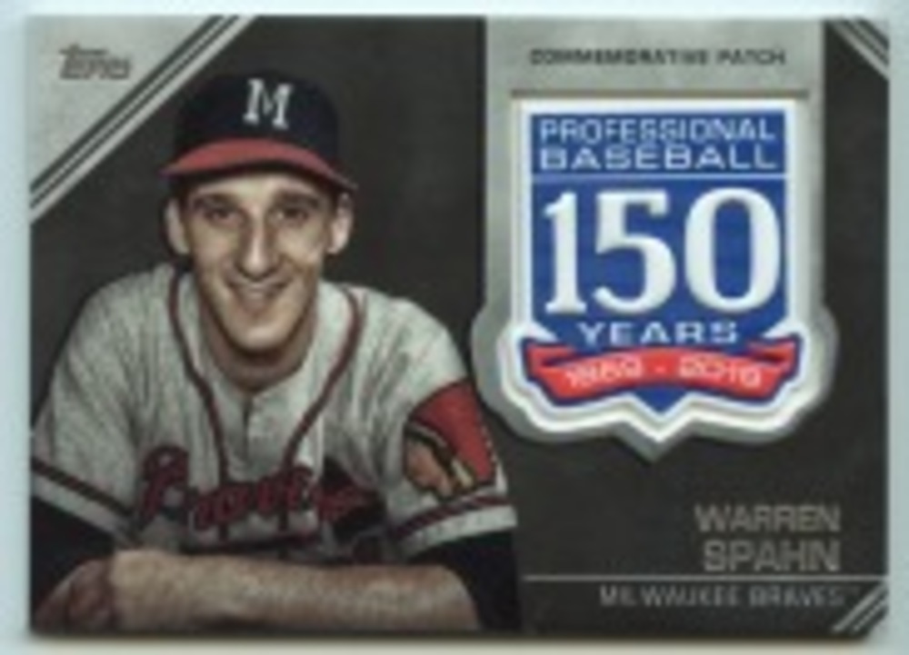 2019 Topps Update 150th Anniversary Manufactured Patches #AMPWSP Warren Spahn