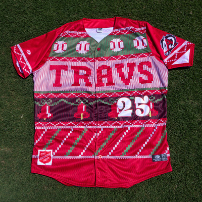 #14 Ben Williamson 2024 Arkansas Travelers Ugly Christmas Jersey Auction