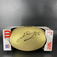 NFL - Vikings Dallas Turner  Signed Gold Composite Football