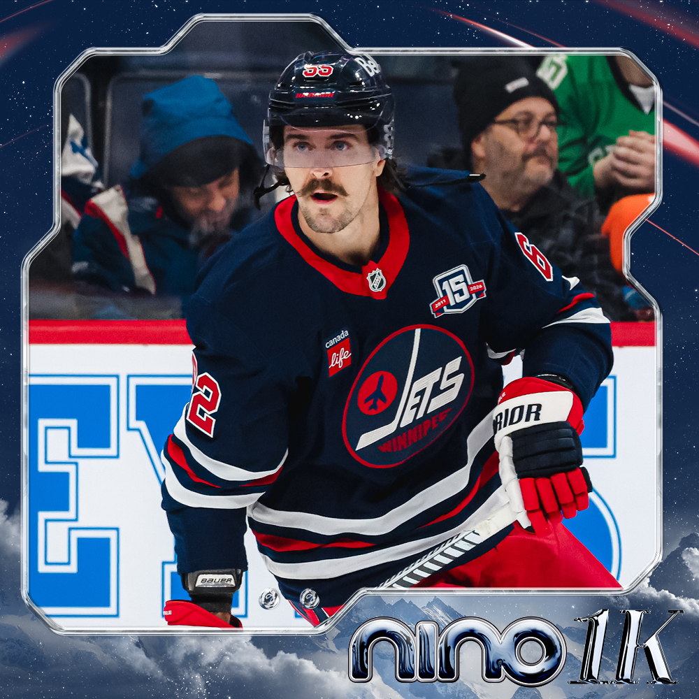 Mark Scheifele #55 Warmup Worn Nino Niederreiter Commemorative Jersey