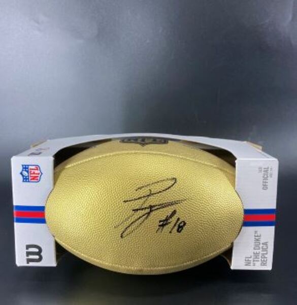 NFL - Rams Terrance Ferguson Signed Gold Composite Football
