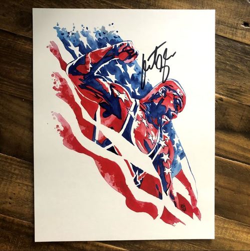 Kurt Angle SIGNED 11 x 14 Rob Schamberger Print