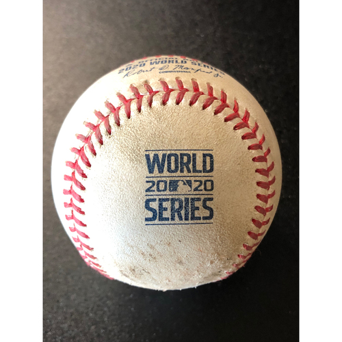 Game-Used Baseball - 2020 World Series - Tampa Bay Rays vs. Los Angeles Dodgers - Game 2 - Pitcher: Dustin May, Batter: Kevin Kiermaier (Strike Out) - Top 5