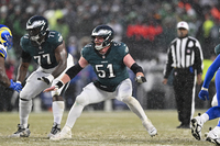 Red Cross - Eagles Cam Jurgens Game Worn Jersey 1.19.25