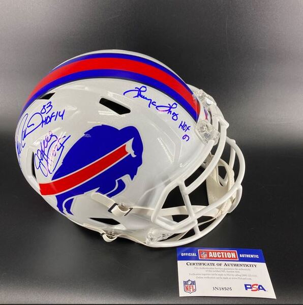 HOF - Bills Multi Sign Replica Speed Helmet Signed By Bills HOFers Andre...