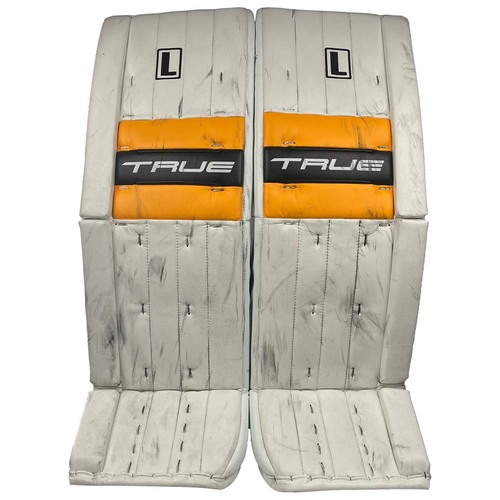 Photo of 25-26 Game-Used TRUE Goalie Leg Pads - Jeremy Swayman 