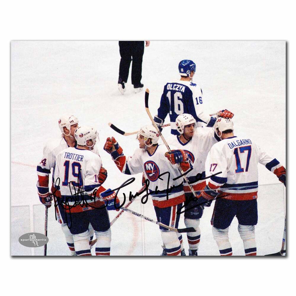 Pat Lafontaine & Bryan Trottier New York Islanders Autographed 8x10