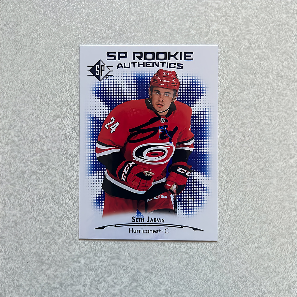 2021-22 UD SP Authentics #139 SETH JARVIS Autographed Rookie Card