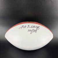 HOF - Raiders Fred Biletnikoff Signed Panel Ball With HOF 88 Inscription